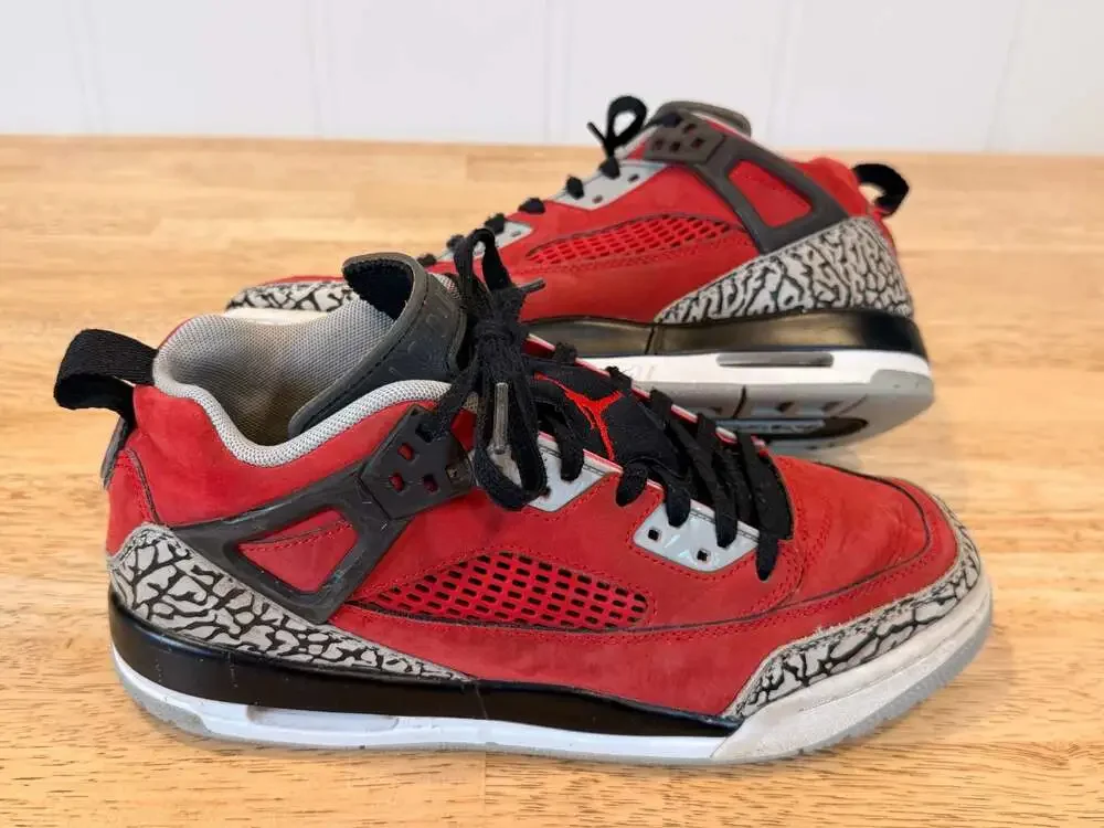 Jordan Spizike Low 'Toro' (Gym Red/Black-Wolf Grey) Basketball Shoes